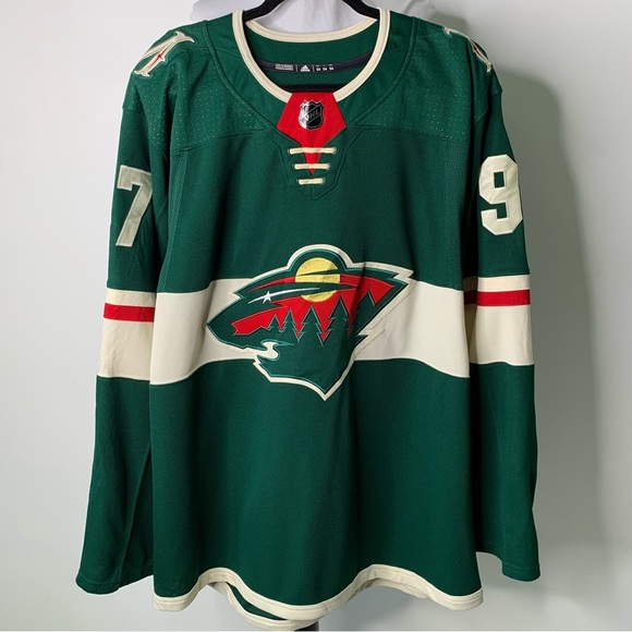 Adidas Men's Green White Minnesota Wild Hockey Kaprizov #97 Jersey
